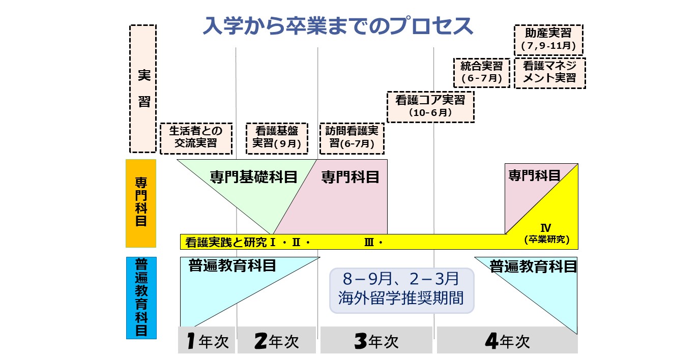 入学から卒業までのプロセス